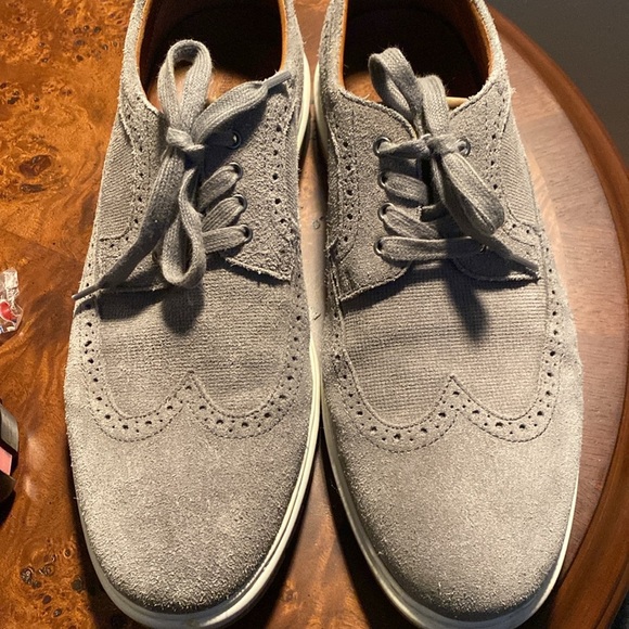 Johnston & Murphy Men\'s Ellington Gray Wingtip Oxford Style 25-3099 Size 11.5M